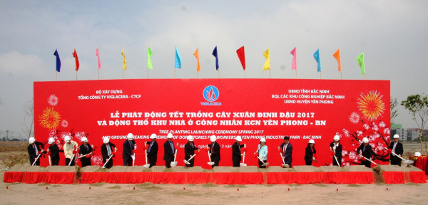 Viglacera "khai Xuân", khởi công dự án nhà ở công nhân tại KCN Yên Phong